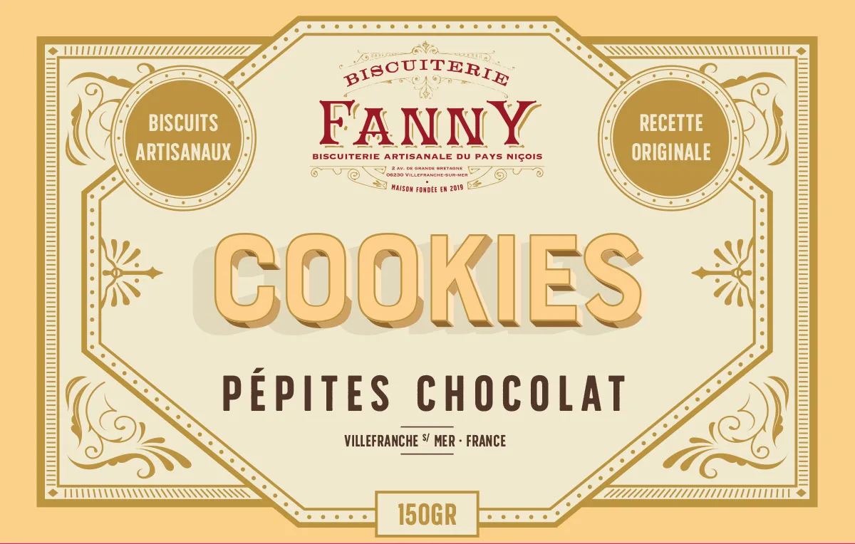 SLUSH - Etiquette pour la Biscuiterie Fanny