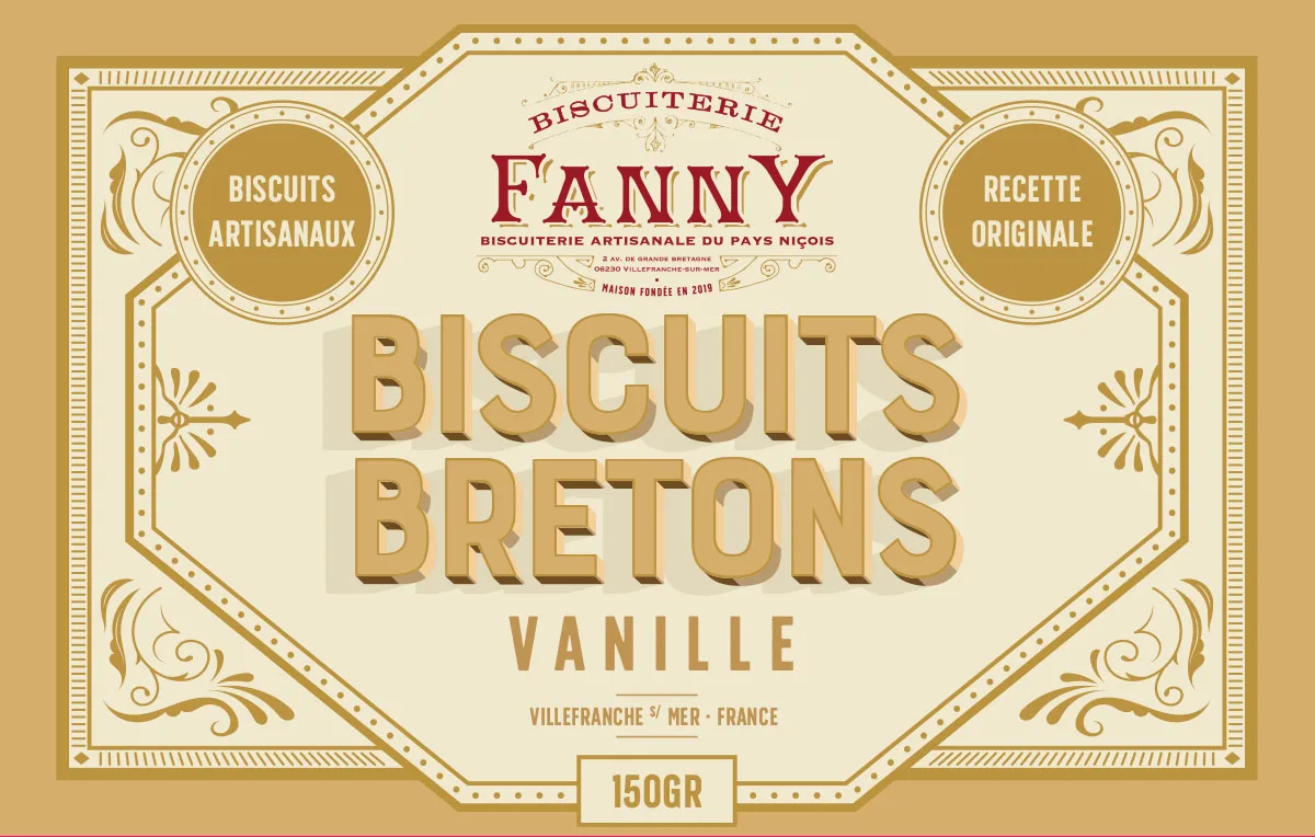 SLUSH - Etiquettes de sablés pour la Biscuiterie Fanny