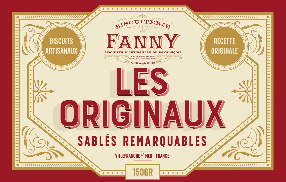 SLUSH - Etiquette de sablés pour la Biscuiterie Fanny