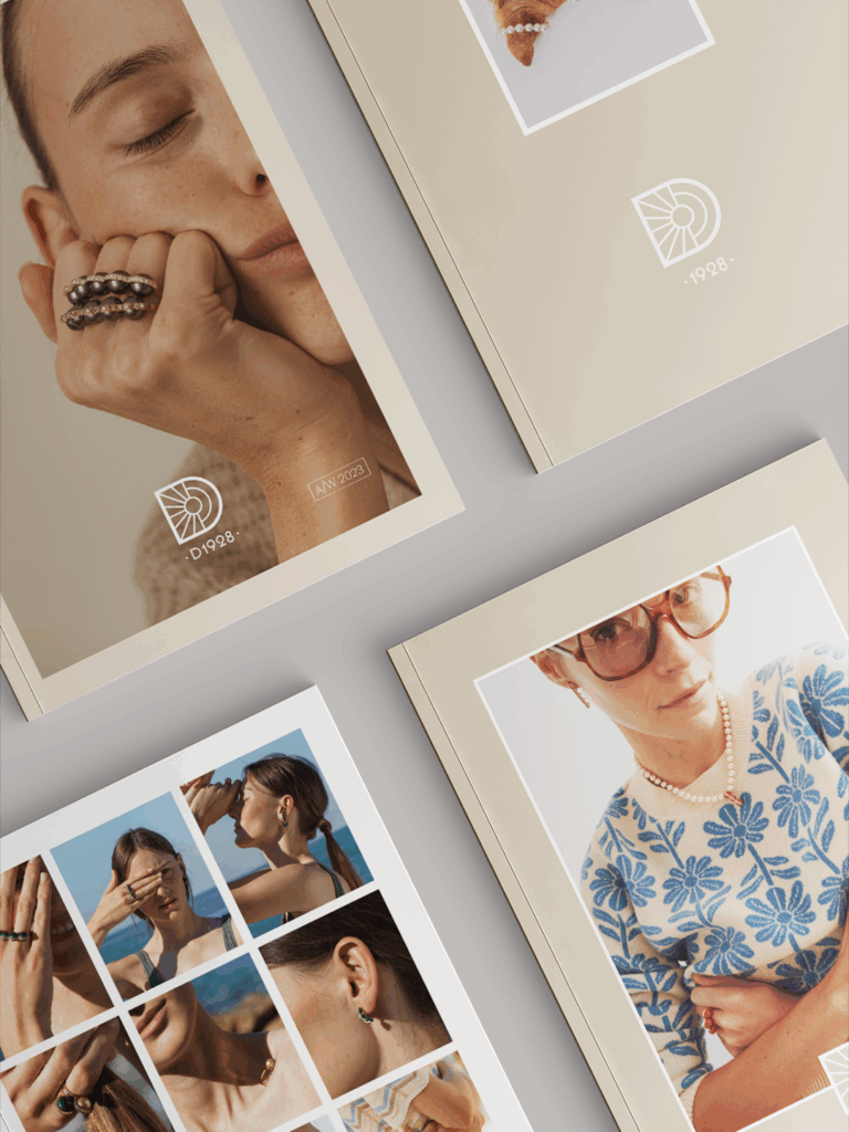 D1928 communication materials, brand kits and premium materials created by Slush