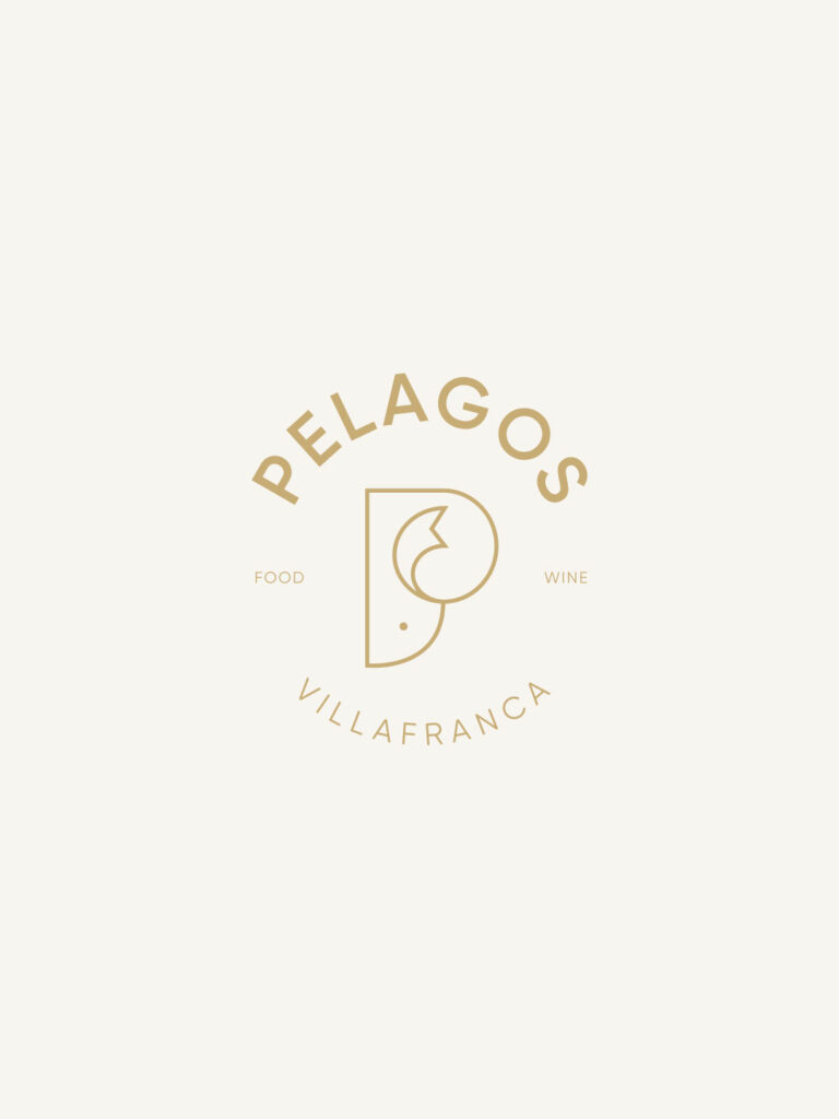 Visual identity for Pelagos restaurant in Villefranche created by SLUSH